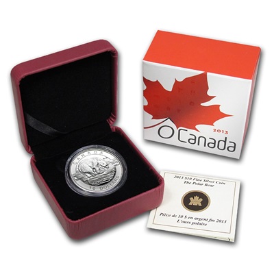 2013 O'Canada 1/2oz Silver Proof - POLAR BEAR - Click Image to Close